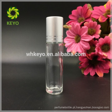 5 ml 8 ml 10 ml de óleo essencial rolo de vidro transparente na garrafa com bola de aço inoxidável